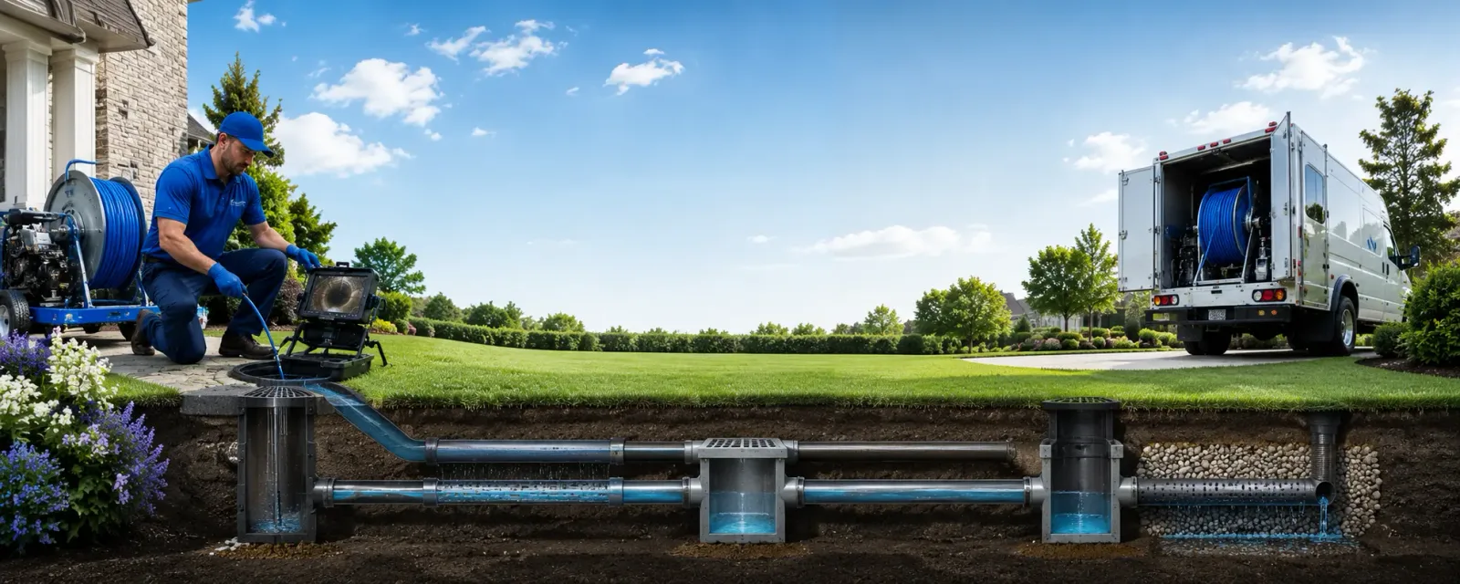 Outdoor drain cleaning information for Center Moriches, NY